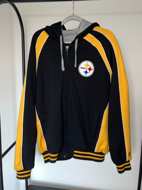 NFL Other - NFL PITTSBURG STEELERS | Men's Fleece Zip-Up Steeler Varsity Hoodie | Size XL